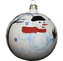 Glob de Crăciun cu decor de om de zăpadă