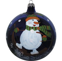 Glob de Crăciun cu motiv de om de zăpadă