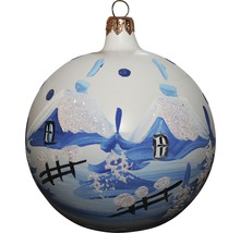 Glob de Crăciun cu motiv de peisaj de iarnă