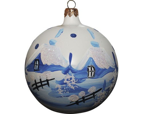 Glob de Crăciun cu motiv de peisaj de iarnă