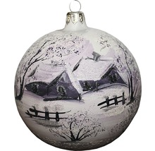 Glob de brad cu motiv de peisaj de iarnă