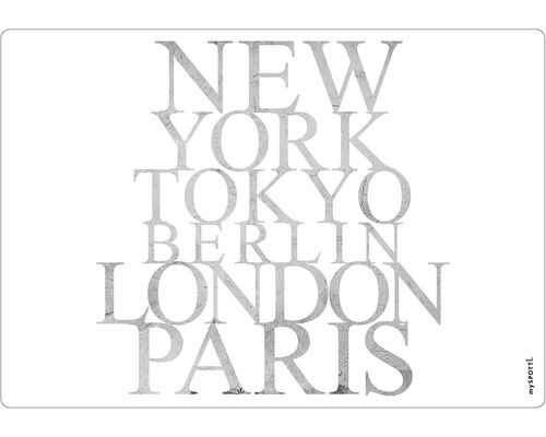 Înscripție New York, Tokio, Berlin, Londra, Paris