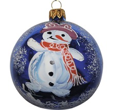 Glob de Crăciun cu motiv de om de zăpadă