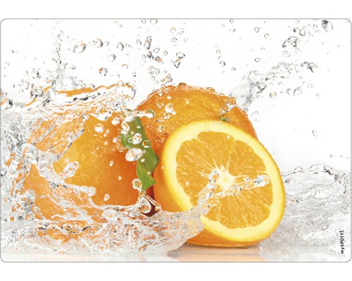 Portocală cu stropi de apă