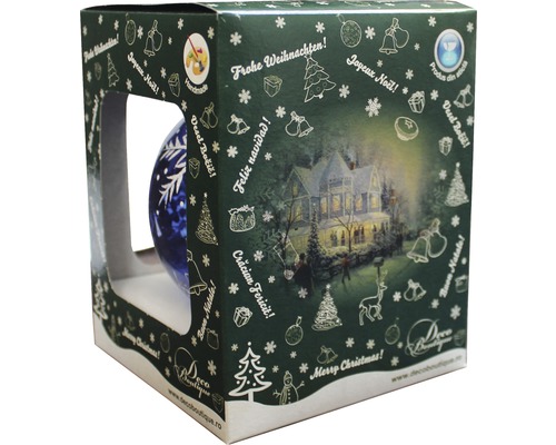 Ambalaj glob de Crăciun cu motiv de iarnă