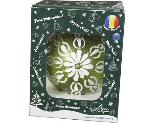 Glob de Crăciun în ambalaj cu inscripția Crăciun Fericit