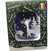 Glob de pom de Crăciun în ambalaj cu motive de cerb