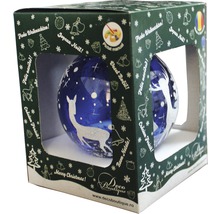 Glob de pom de Crăciun în cutie cu motiv căprioară