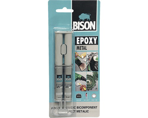Adeziv epoxidic bicomponent pentru metal Bison Epoxy Metal 2x12 ml