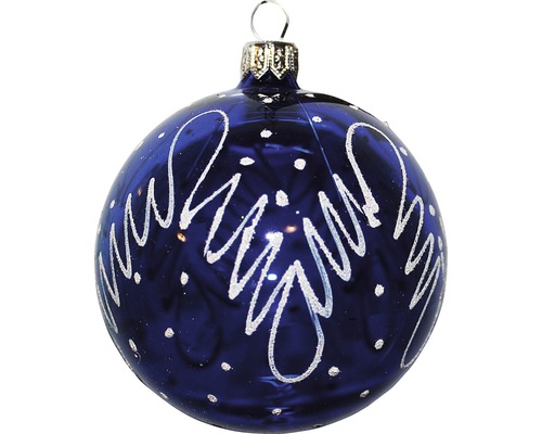 Glob de sticlă decorat pentru bradul de Crăciun