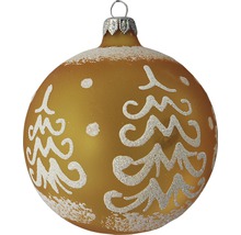 Glob de Crăciun auriu cu model de brad