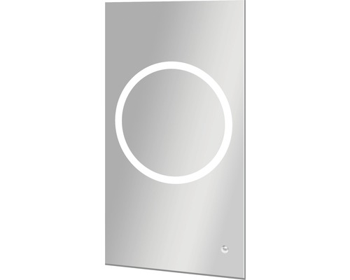 Oglindă dreptunghiulară cu iluminare rotundă integrată