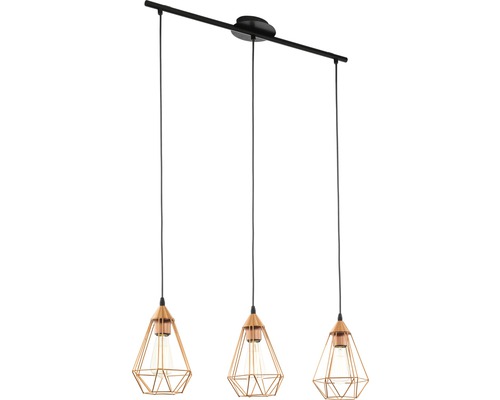 Lampa suspendată cu trei abajururi geometrice