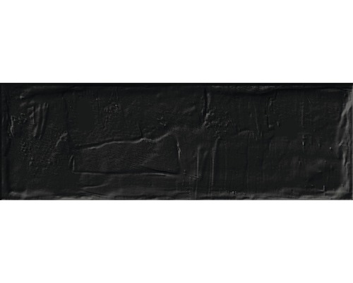 Faianță baie / bucătărie Brick Black 11x33,15 cm Mastic negru de etanșare în format dreptunghiular