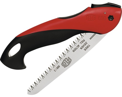 Fierăstrău pliabil Felco cu mâner roșu și negru