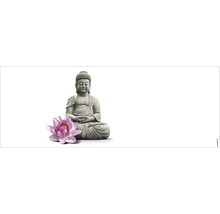 Statuie Buddha cu floare de lotus