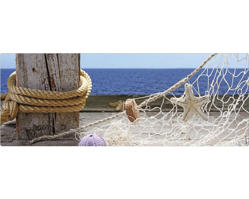 Motiv decorativ de plajă cu stea de mare și plasă de pescuit