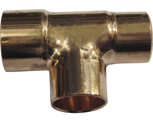 Element T/Teu redus cupru 18x15x15, 10 buc Racord T din cupru pentru instalații sanitare