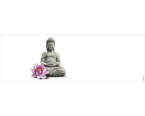 Statuie Buddha cu floare de lotus