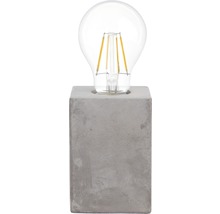 Lampă decorativă cu bază de beton și bec transparent