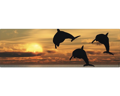 Mousepad cu motive cu delfini și apus de soare