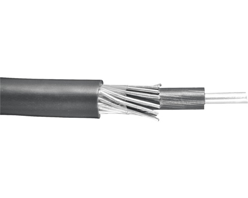Cablu din aluminiu ACBYCY (ACB2XCY) 16/16 negru, pentru branșamente monofazice Cablu coaxial în secțiune transversală