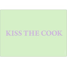 "Covoraș cu textul ""KISS THE COOK"""
