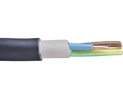 Cablu N2XH 3x2,5 mm² negru, izolație din polietilenă reticulată