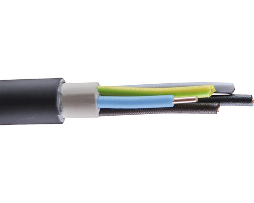 Cablu N2XH 5x1,5 mm² negru, izolație din polietilenă reticulată
