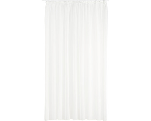 Perdea voal albă cu bandă de încrețire