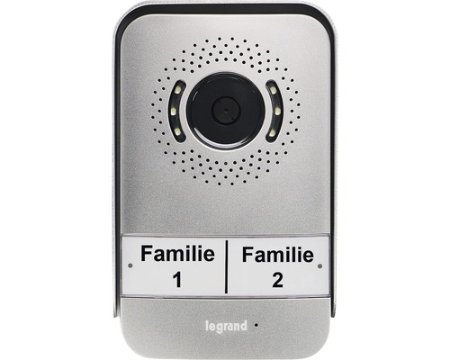 Interfon cu cameră și plăcuță de identificare pentru două familii