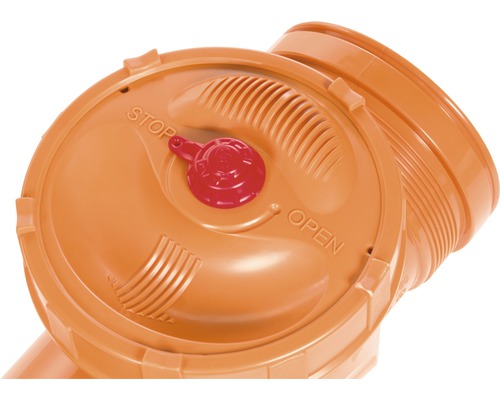 Supapă de reținere din plastic cu buton rotativ pentru reglarea deschis și închis