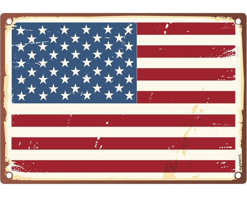 Panou bucătărie mySpotti pop United States aluminiu compozit 59x41 cm Placă metalică cu steagul american