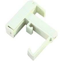 Suport clemă din PVC pentru jaluzele din aluminiu, alb, set 2 buc.-thumb-1