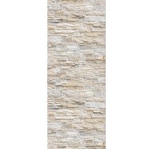 Placare de perete cu aspect de piatră naturală.