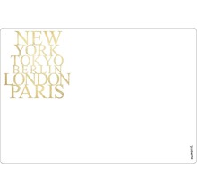 Set masă Myspotti cu imprimeu New York, Tokyo, Berlin, Londra, Paris