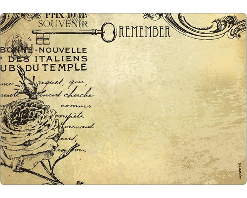 Suport decorativ cu motiv de trandafiri și inscripții