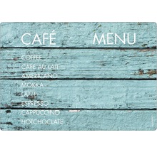 Meniu cafenea pe fundal de lemn