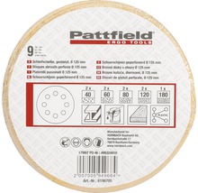 Hârtie abrazivă Pattfield pentru șlefuitor excentric, 125mm, 9 buc.