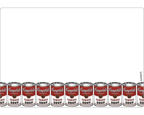 Set de masă cu motivul conservelor de supă de roșii Campbell''s
