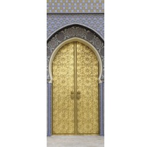 Poartă aurie cu motive arabe și cadru de faianță