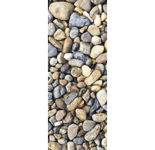 Prim-plan cu pietriș decorativ