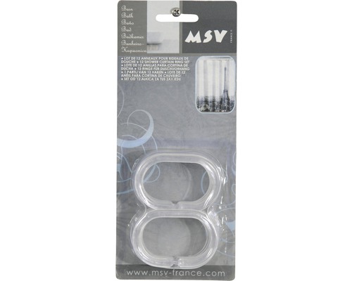 Set de douăsprezece inele pentru perdeaua de duș