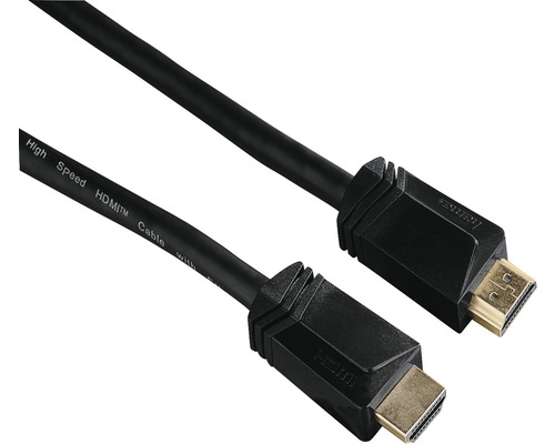 Cablu audio/video HDMI 2.0b 4K ultra HD Hama 5m negru (conectori tată auriți)