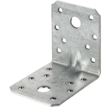 Conector unghiular din metal cu găuri pentru fixare