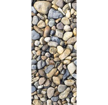 Prim-plan cu pietriș decorativ