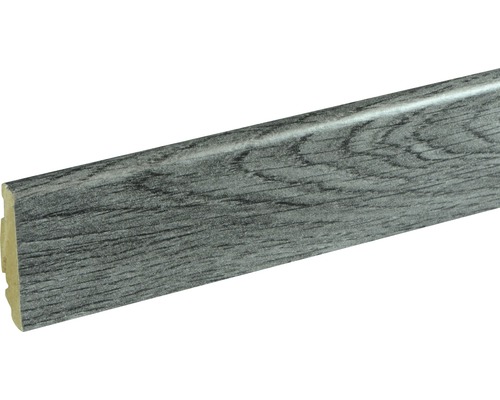 Plintă MDF FU60L stejar antracit FOEI258 2400x58x19 mm Plintă cu decor de lemn