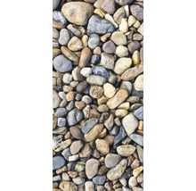 Prim-plan cu pietriș decorativ