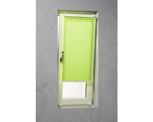 Jaluzea plisată (plisse) Soluna tensionată lateral verde 40x130 cm Fereastră cu jaluzea pliantă verde montată