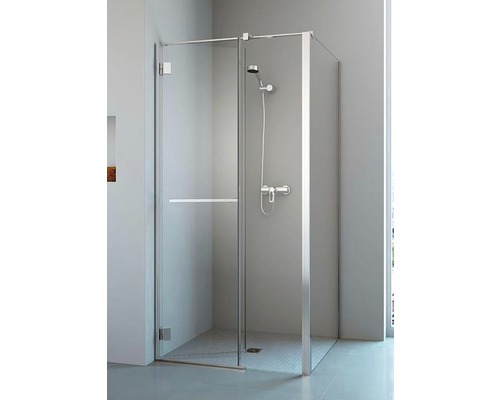 Cabină de duș pătrată Radaway Carena KDJ, 90x90x195 cm, sticlă securizată transparentă, profil crom, stânga